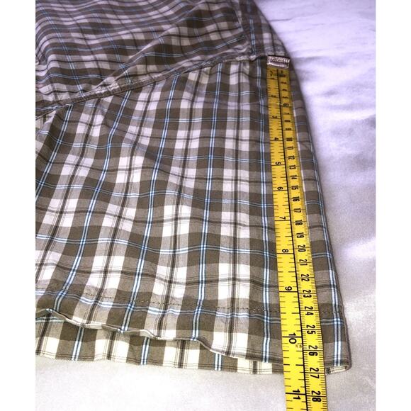 Carhartt Relax Fit Plaid Button Shirt Short Sleeve Olive Green White Mens Sz 3XL - Picture 5 of 11